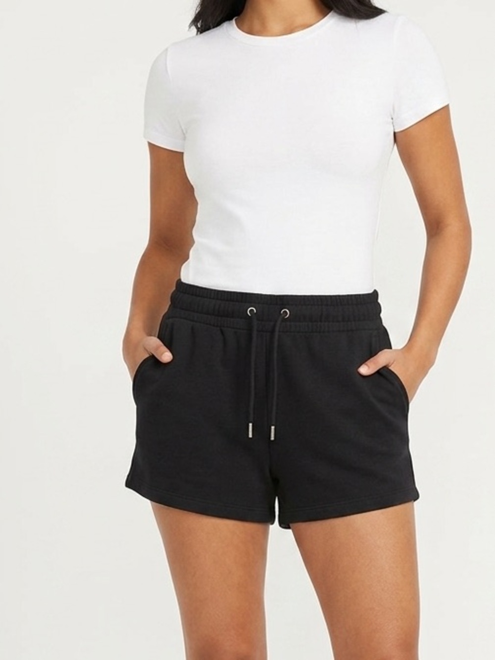 Auden Black Drawstring Athletic Shorts L